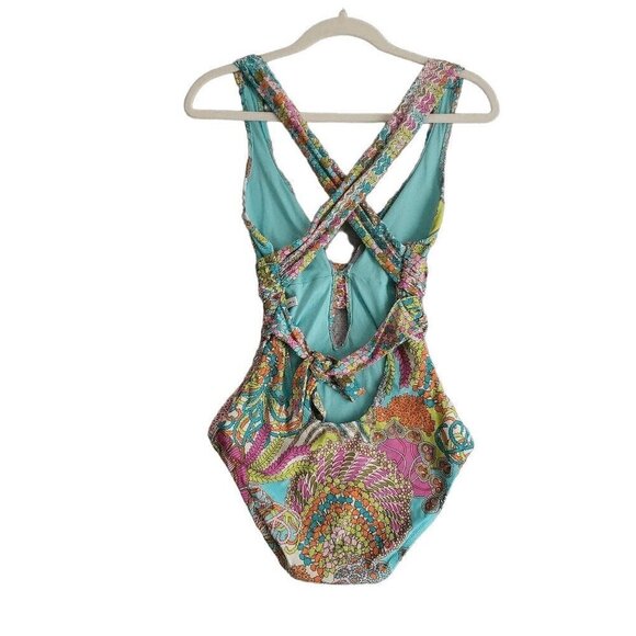 Trina Turk Women's Coral Reef Anthropologie Online Exclusive Swimsuit 6 - Picture 3 of 9